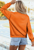 Carrot Pumpkin/Fall Letter Print Mock Neck Tunic Pullover Sweatshirt