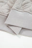 Gray Quilted Quarter Zip Plus Size Hoodie