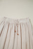 Beige Smocked High Waist Wide Leg Plus Size Pants