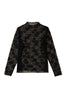 White Plus Size Floral Mesh Long Sleeve Top