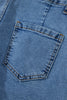 Ivy Seam Detail Pocketed Cuffed Hem Denim Shorts
