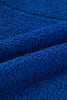 Sky Blue Sherpa Half Zip Contrast Trim Pullover Hoodie