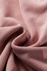 Rose Tan Lace Drawstring Pullover Hoodie and High Waist Pants Corduroy Suit
