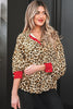 Khaki Contrast Edge Leopard Shirt