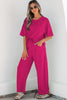 Sky Blue Drop Shoulder Boxy Tee and Barrel Pants Set