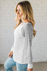 Black Stripe Raglan Patchwork Long Sleeve Tee