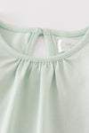 Platinum Green ruffle girl top