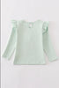 Platinum Green ruffle girl top