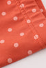 Platinum rust dot ruffle girl pants