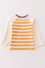 Platinum brown stripe pocket boy top