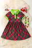 PLAID CHRISTMAS CHARACTER DRESS.