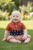 YEE HAW-WESTERN PRINTED BOYS BABY ROMPER.