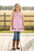 Pink Gingham and Strawberry Embroidered Dress