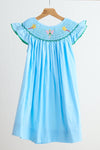 Blue fairy hand smocked dress