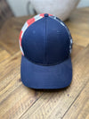 Blue American Flag Snap Adjustment Back Hat