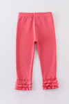 Platinum pink dot ruffle girl pants