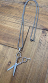 Scissor Silver Design Necklace
