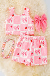 COQUETTE BOW & SWEET STRAWBERRIES PRINTED SET