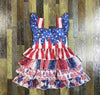 RED WHITE BLUE RUFFLE DRESS