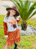 HIGHLAND COW PRINTED GIRLS SWEATSHIRT WITH SEQUINS SLEEVES.