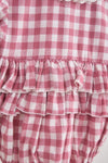 Pink lace flannel gingham bubble