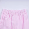Pink christmas tree hand smocked ruffle pants set