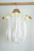 Mustard character hand smocked ruffle bubble