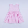 Pink princess hand smocked plaid dress
