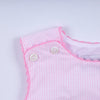 Pink princess hand smocked plaid bubble