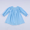 Blue nativity hand smocked dress