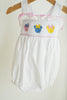 White character ruffle bubble