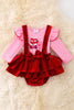 VALENTINES EMOTION SUSPENDER BABY SET.