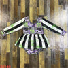 BEETLEJUICE BLACK & WHITE ROMPER