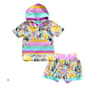 CHARACTER DOG HOODIE SHORT SET