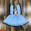 DOG DRESS BLUE