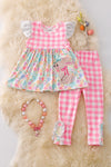 EASTER BUNNY APPLIQUE TUNIC & GINGHAM LEGGINGS