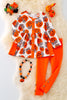 COQUETTE PUMPKIN PRINTED TUNIC & LEGGINGS.