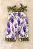 🎍BAMBOO MADE BLUE BONNET PRINTED ROMPER WITH SNAPS.