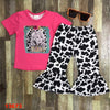 DOLLY BLACK COW PRINT BOUTIQUE SET