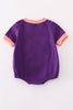 Purple I love clemson applique bubble