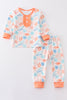 Marine print girl pajamas set