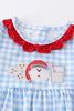 Santa milk cookies applique girl set
