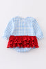 Santa milk cookies applique girl bubble