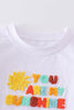 You are my sunshine french knot boy set