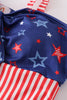 Navy Patriotic star print one-piece women swimsuit