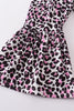 Leopard barbie applique girl bell pants set