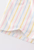 Multicolored stripe ice cream applique boy set