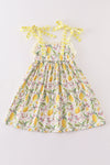 Yellow lemon ruffle dress