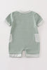 Green duck applique boy romper