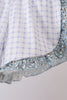 Floral puppy embroidery ruffle shorts set